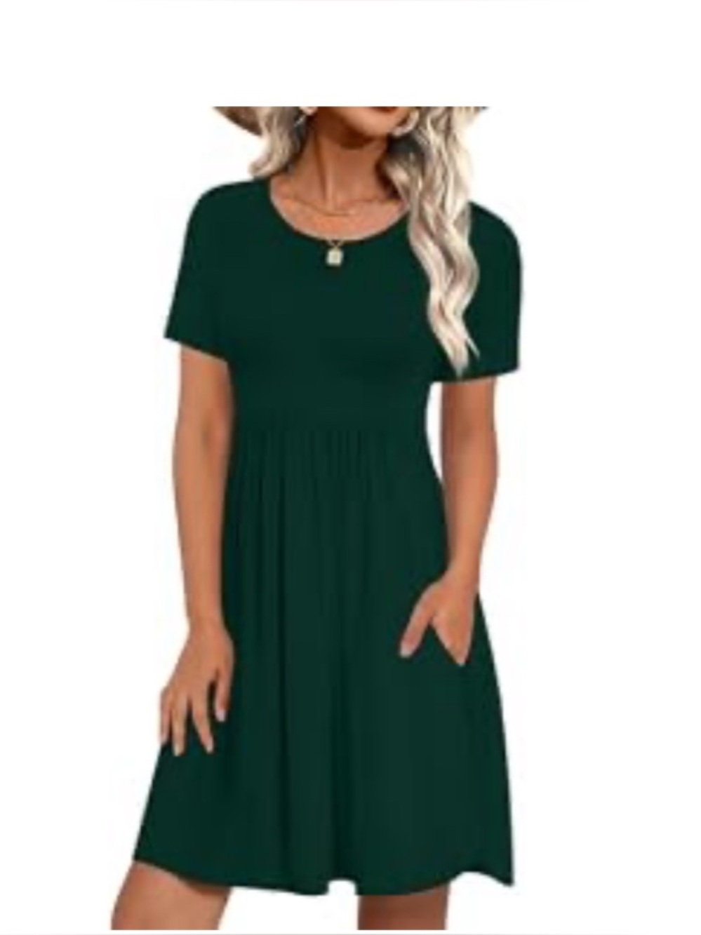 Green Short-Sleeve Casual Dress - Classic Casual